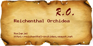 Reichenthal Orchidea névjegykártya